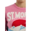MC2 Saint Barth Rundhalset strikkejakke i rosa - Elegant og behagelig dameoverdel