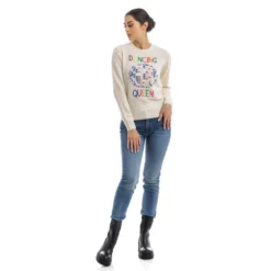 MC2 Saint Barth Rundhalset strikkejakke i beige - Elegant og behagelig dameoverdel -Dame-strikkegensere Salg unnamed file 2883