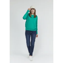 Grønn Signature Genser Fra Jensen Med Rund Hals - Grønn Genser Green | Dame Strikkejakker & Gensere -Dame-strikkegensere Salg unnamed file 2893