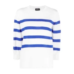 A.P.C. Hvit Strikkegenser - Elegant og Tidløs Strikkeplagg for Kvinner