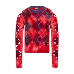 Diesel ‘M-AGDA’ Sweater Red - Dame Overdeler Strikkejakke & Genser