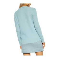 Moncler Crewneck Sweater Blue - Elegant Dame Strikkegenser