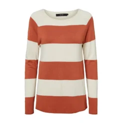 VERO MODA Nellie Glory Ls Genser i Orange - Elegant og behagelig strikket genser for damer