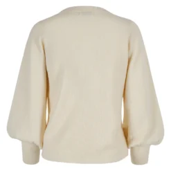 Tirillm ALISON MERINOULL Genser med Puffermer i Grønn - Strikkejakker & Gensere for Dame