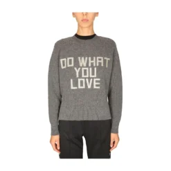 Golden Goose Round-neck Knitwear Gray - Elegant Dame Strikkegenser -Dame-strikkegensere Salg unnamed file 3005