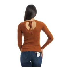 Liu Jo Brun Rundhalset Genser - Elegant Strikkegenser for Damer -Dame-strikkegensere Salg unnamed file 3021