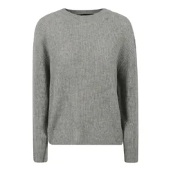 360Cashmere Rundhalset Genser i Kasjmir - Grå | Høy kvalitet og komfort