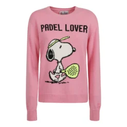 MC2 Saint Barth Rundhalset strikkejakke i rosa - Elegant og behagelig dameoverdel