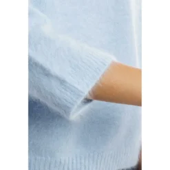 Liu Jo Rundhalset strikkejakke i blå - Elegant og behagelig damegenser