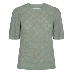 Pieszak Rundhalset Strikkegenser i Grå - Elegant og Komfortabel Dameoverdel