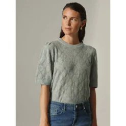 Pieszak Rundhalset Strikkegenser i Grå - Elegant og Komfortabel Dameoverdel -Dame-strikkegensere Salg unnamed file 3080