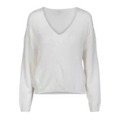 Hvit Riccovero Toddy Sweater Genser - Hvit Strikkegenser for Dame -Dame-strikkegensere Salg unnamed file 3105
