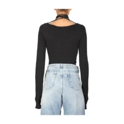 The Attico Top Black - Elegant Overdel for Dame -Dame-strikkegensere Salg unnamed file 3111