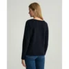 Gant Superfine Lambswool V-Neck Overdeler for Dame - Blå