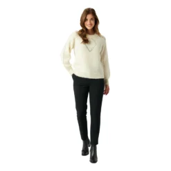 Dea Kudibal CORINA SWEATER - Hvit Strikkegenser for Damer