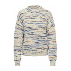 JACQUELINE de YONG Rundhalset strikkejakke i beige - Elegant og behagelig dameoverdel