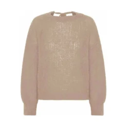 American Dreams Toga Back Tie Pullover - Beige | Elegant Strikkejakke for Damer -Dame-strikkegensere Salg unnamed file 3176