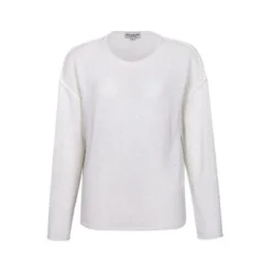 Close To My Heart Sweater White - Elegant Strikkejakke for Damer