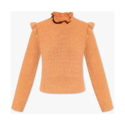 See by Chloé Ruffled Sweater Brown - Elegant Strikkegenser for Damer -Dame-strikkegensere Salg unnamed file 3197