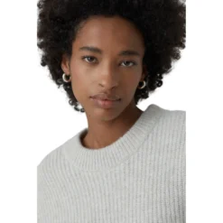 Closed Crew Neck Sweater - Grå Gray | Dame Strikkejakker & Gensere