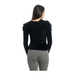 Simona Corsellini Rundhalset Strikkgenser i Svart - Elegant og Tidløs Dameoverdel