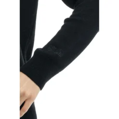 MC2 Saint Barth Rundhalset strikkejakke i svart - Elegant og behagelig dameoverdel -Dame-strikkegensere Salg unnamed file 3252