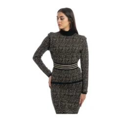 Liu Jo Brun Rundhalset Strikkgenser - Elegant og Komfortabel -Dame-strikkegensere Salg unnamed file 3256