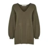 Gestuz Talligz V-Neck Sweater 10905936 Green - Elegant Strikkegenser for Damer