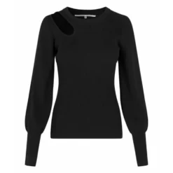 Second Female Lee Knit Top Black - Elegant Strikkejakke for Damer