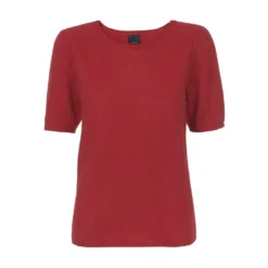 Ane Mone Angora Genser Med Kort Erm i Rød - Elegant Strikkejakke for Damer -Dame-strikkegensere Salg unnamed file 3336