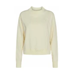 Pieszak Rundhalset Strikkegenser i Beige - Elegant og Komfortabel Dameoverdel