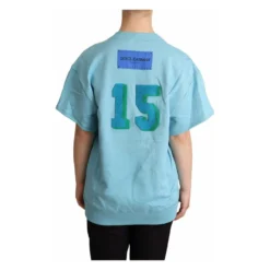 Dolce & Gabbana Queen Of Hearts Card Sweater T-shirt Blue - Strikkejakker & Gensere for Dame