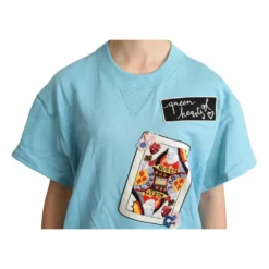 Dolce & Gabbana Queen Of Hearts Card Sweater T-shirt Blue - Strikkejakker & Gensere for Dame -Dame-strikkegensere Salg unnamed file 3377