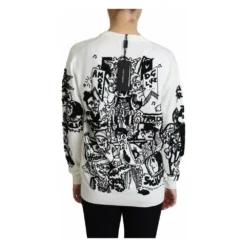 Dolce & Gabbana Hvit Strikkegenser - Elegant Dameoverdel -Dame-strikkegensere Salg unnamed file 3401