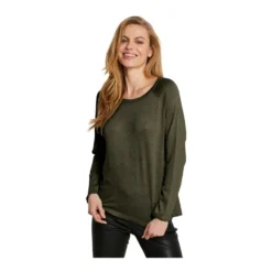 Culture Annemarie Solid Jumper Olive Green - Strikkejakke for Damer