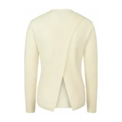 ENVELOPE 1976 Rundhalset strikkejakke i beige - Elegant og behagelig dameoverdel -Dame-strikkegensere Salg unnamed file 3431