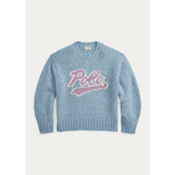 Polo Ralph Lauren Rundhalset Genser i Blå - Elegant og Tidløs Strikkegenser for Damer