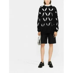 Valentino Rundhalset Strikkegenser i Svart - Elegant og Tidløs Dameoverdel -Dame-strikkegensere Salg unnamed file 3470