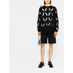 Valentino Rundhalset Strikkegenser i Svart - Elegant og Tidløs Dameoverdel -Dame-strikkegensere Salg unnamed file 3472