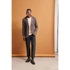 Selected Homme New Coban Lambs Ull Crew - Kelp Bone White Beige | Strikkegenser for Herre