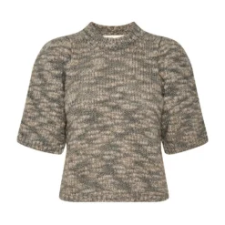 InWear Dame Round-neck Strikkegenser i Grå - Elegant og behagelig strikkeoverdel