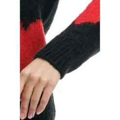 MC2 Saint Barth Rundhalset strikkejakke i svart - Elegant og behagelig dameoverdel