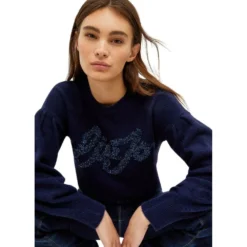 Liu Jo MAGLIE Donna WF2470 MA72M-93951 Blå Strikkegenser for Damer -Dame-strikkegensere Salg unnamed file 3574