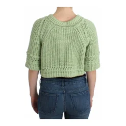 Ermanno Scervino Grønn Kortstukket Strikkegenser for Damer -Dame-strikkegensere Salg unnamed file 3578