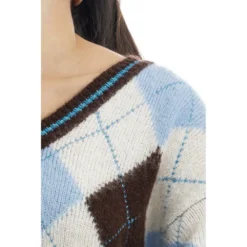 MC2 Saint Barth V-hals strikkejakke i blå - Elegant og behagelig dameoverdel -Dame-strikkegensere Salg unnamed file 3595