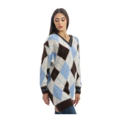 MC2 Saint Barth V-hals strikkejakke i blå - Elegant og behagelig dameoverdel -Dame-strikkegensere Salg unnamed file 3596