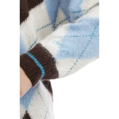 MC2 Saint Barth V-hals strikkejakke i blå - Elegant og behagelig dameoverdel -Dame-strikkegensere Salg unnamed file 3597