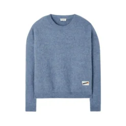 American Vintage Witow Overdeler Blå - Elegant strikkejakke for damer