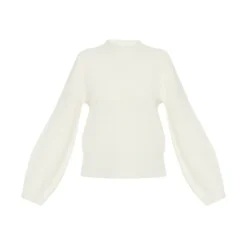 Proenza Schouler Rundhalset Genser i Beige - Elegant Strikkegenser for Kvinner -Dame-strikkegensere Salg unnamed file 3630