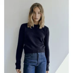 Natura Cashmere Erle Genser Blå - Elegant strikket genser for damer -Dame-strikkegensere Salg unnamed file 364